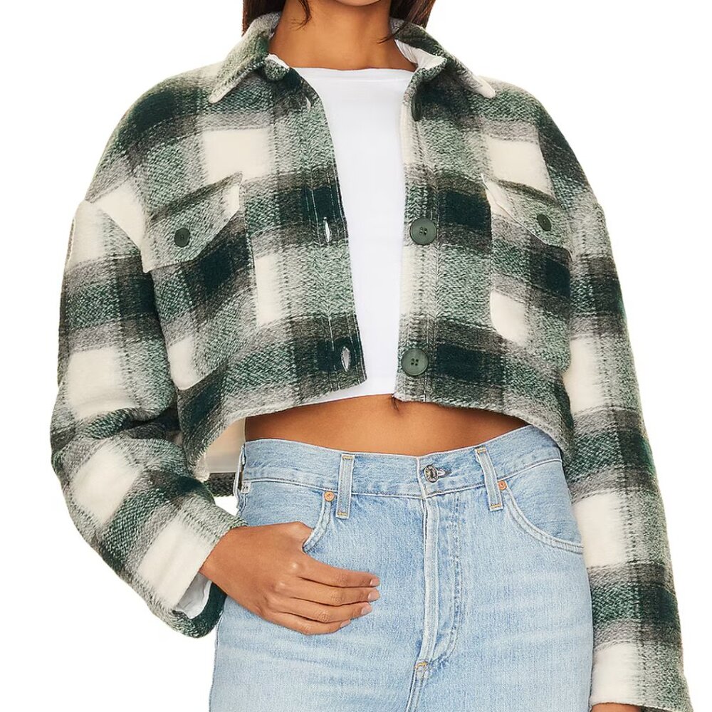 brand:Lovers and Friends Roxy Cropped Shacket